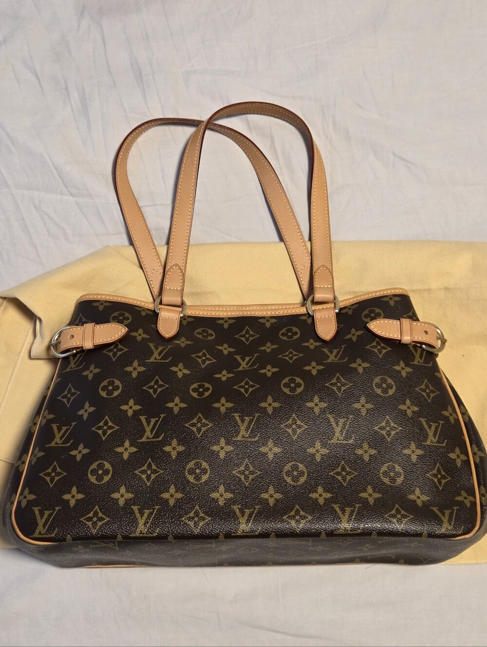 Louis Vuitton Monogram Canvas Shoulder Bag with Natural Vachetta Straps - Picture 1 of 3